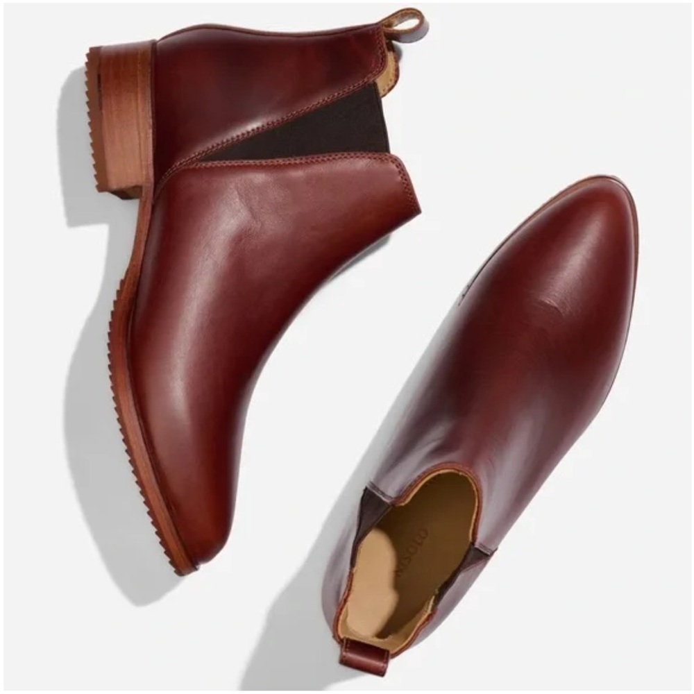 Nisolo Eva Everyday Chelsea Boot in Auburn Leather Size 8.5 - Picture 10 of 11